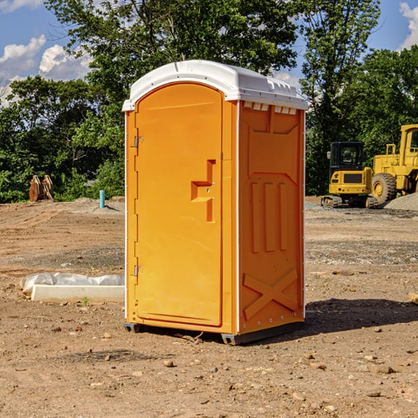 how often are the porta potties cleaned and serviced during a rental period in Flint Hill